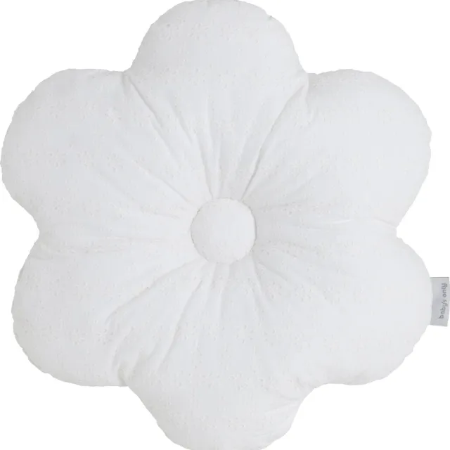 Baby's Only Sierkussen babykamer bloem Calm - Wit - 45x40 cm - Inclusief kussenvulling