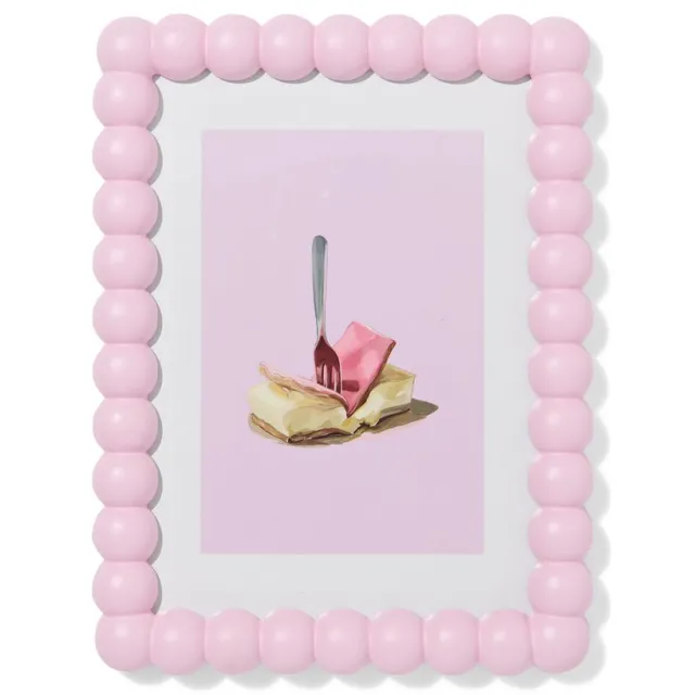 HEMA Fotolijst 15x20cm hout bolletjes (roze)