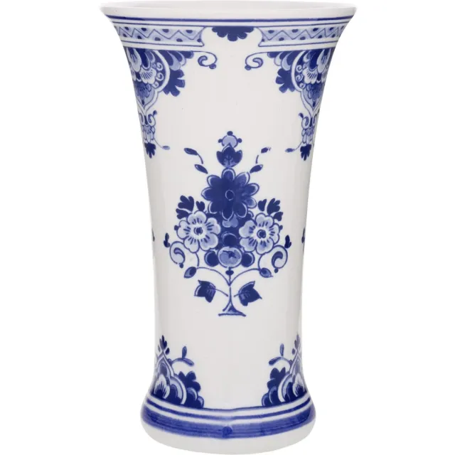 Royal Delft Delfts blauw vaas - Royal Delft - 18 cm - Bloemenvaas - Geschenkverpakking Wit