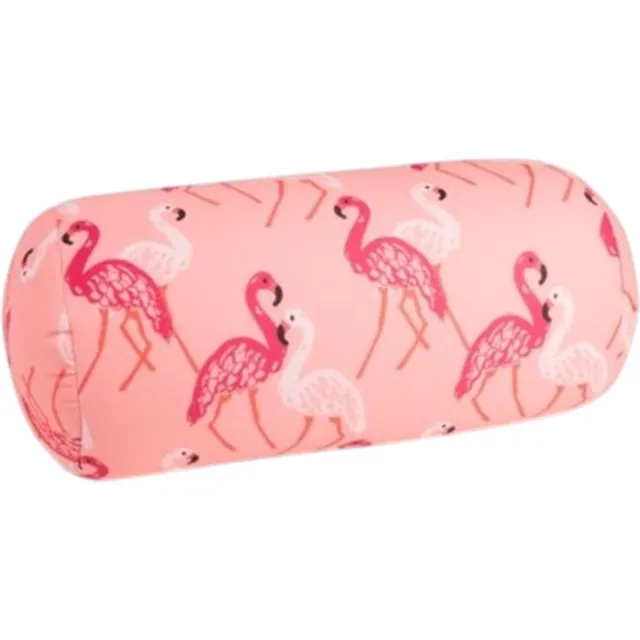 House of Healthbrands Kuschelmaxx Rolkussen - Sierkussen Rond Cilinder 17 x 33 cm - Flamingo-design - Stevig en zacht - Mooie print - Gevuld met microgranulaat - Vormvast & Wasbaar - Ideaal voor op de bank, bed, auto of op reis - Inclusief Wasnet Roze
