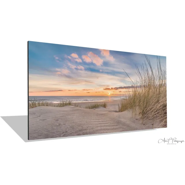 Alex F Fotografie Schilderij - Canvas. Ultimate Sunset - Oranje - 40 X 80 Cm multi