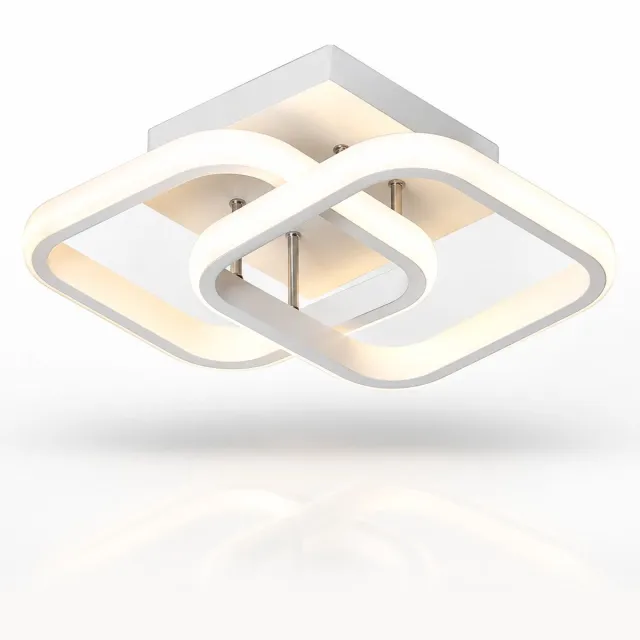 VHV Plafondlamp - plafonniere - Plafondlamp met drie kleuren - LED-plafondlamp - Dimbaar - Ø24 cm Wit