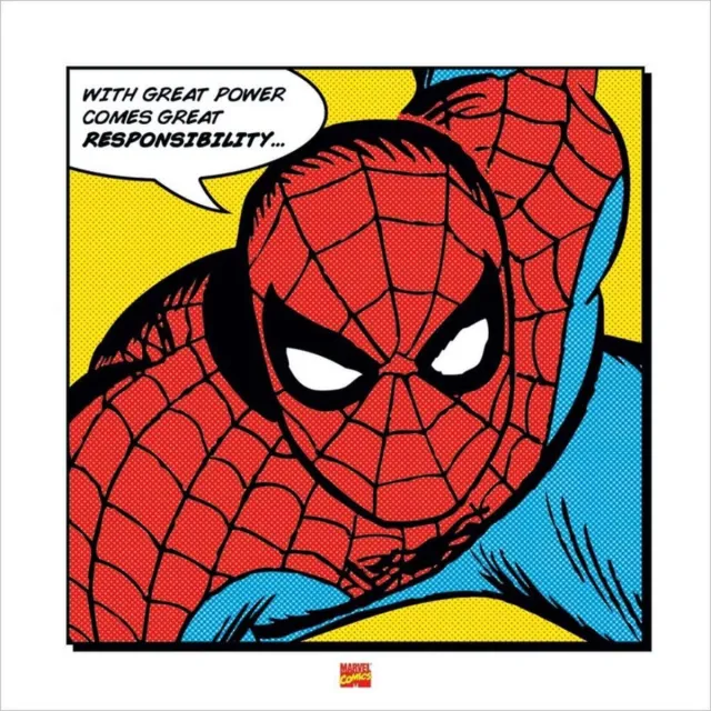 Spider-Man Spiderman With great Power Print 40x40cm Multi color