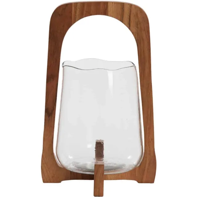 Light & Living Windlicht Anosy - Bruin - 21.5x21.5x35cm - Modern
