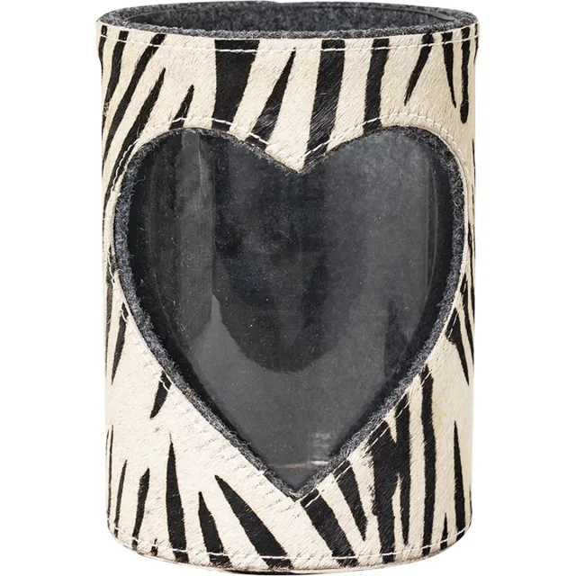 Mars & More *windlicht koe hart zebra 20cm* Multi