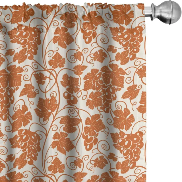 ABAKUHAUS Wijnkleurige Gordijnen – 2x75x245 cm – Microvezel – Halfdonker Vermilion