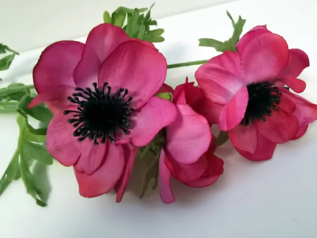 Boltze Klaproos - Decoratie - Bloemtak - Kunststof - Paars Rood - 32cm - Boltze