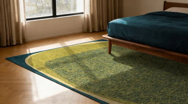 Louis de Poortere Wasbaar Binnen & Buiten Vloerkleed - 240 x 340 cm - Louis De Poortere Marble Larch - Laagpolig Tapijt - Gerecycled PET - Made in Belgium - Circulair Groen
