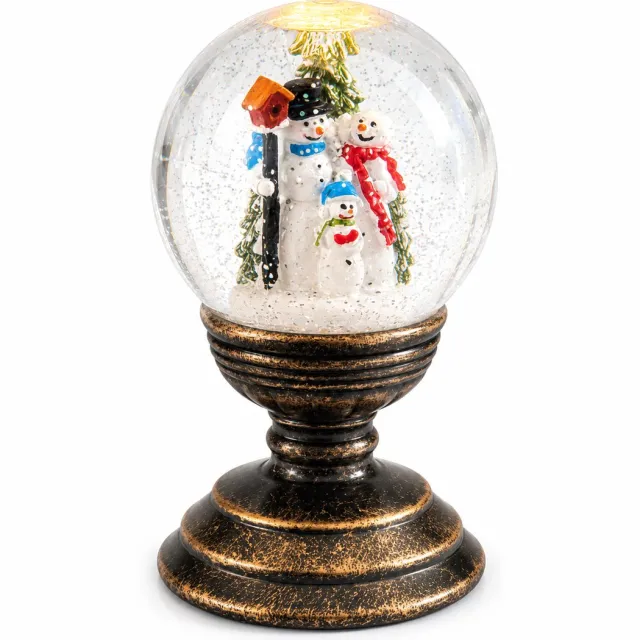 Livano Livarno- kerstlamp- decoratie- glittersneeuw- led- sneeubol- 6 uur- warm light