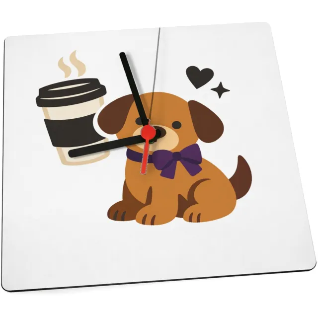 Mr Cadeautjes Klok 19 x 19 - design Cadeauprint rond een alledaagse luxe met een minimalistische | cadeau Wit