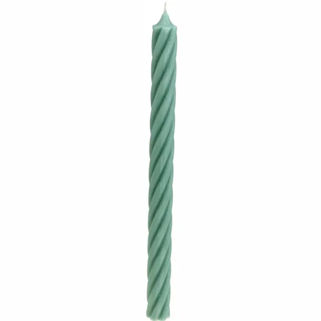 Wenzel Kerzen Rustieke kaarsen stokkaarsen groen gekleurd 350/28mm 4 st groente
