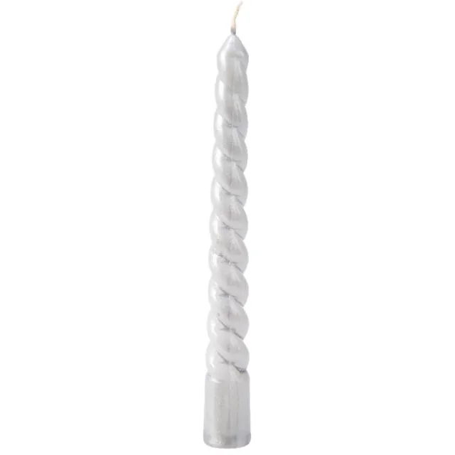 Decoris Kerstboomkaarsjes zilver Swirl 8 stuks Ø1,2x10cm merk Decoris Meerkleurig