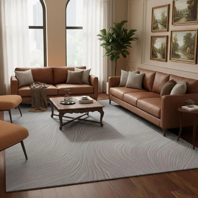 Unyqoos Grijs laagpolig vloerkleed met bohemian design en 3D-effect voor elke kamer