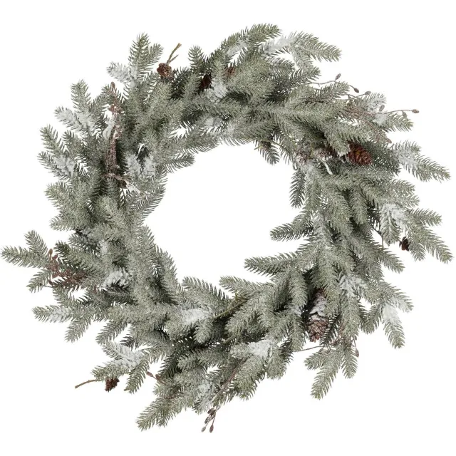 Mica Decorations Kerstkrans frosted dennenappel (60 cm)
