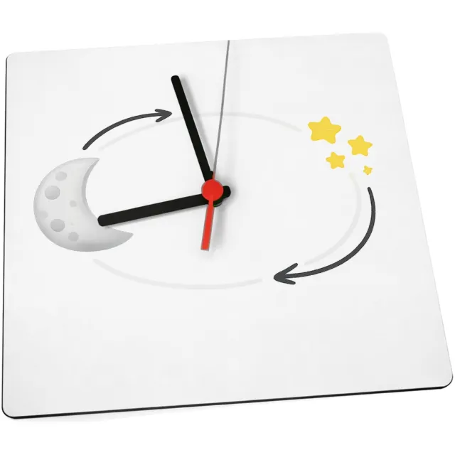 Mr Cadeautjes Klok 19 x 19 - design Een liefdevolle boodschap in dezelfde compacte, persoonlijke | cadeau Wit