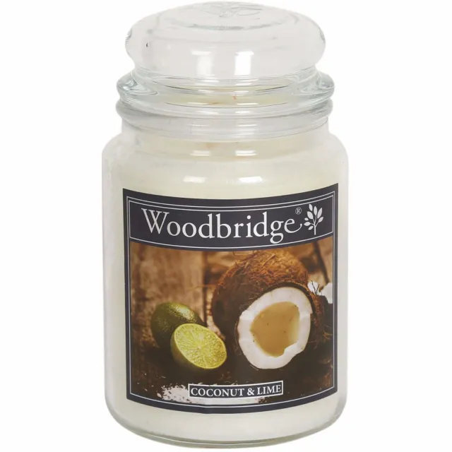Woodbridge Geurkaars - kokos en limoen wit