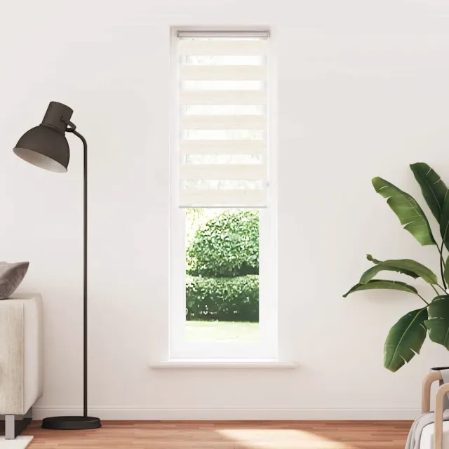 vidaXL Zebra rolgordijn 65x200 cm stofbreedte 60,9 cm marmerbeige
