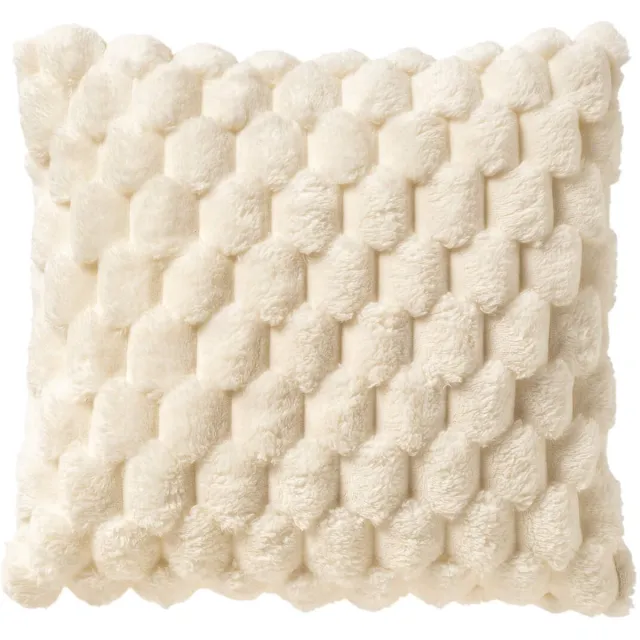 Dutch Decor VIVA - sierkussen 45x45 cm - superzacht - 100% gerecycled - snow / wit - Inclusief binnenkussen - Luxe kussens voor woonkamer & bank