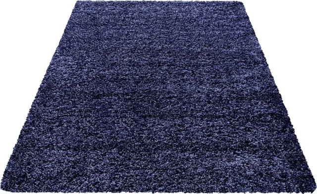 Muratap Basic Shaggy vloerkleed Donker Blauw Hoogpolig- 80x150 CM