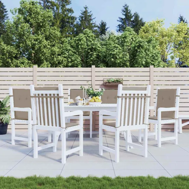 vidaXL Tuinstoelkussens 6 st 100x50x3 cm oxford stof taupe