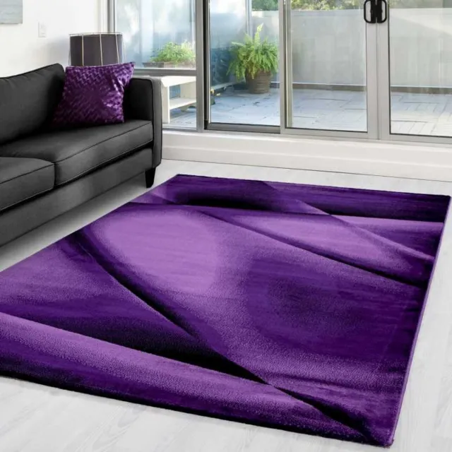 TapisTrend Designer tapijt Paars Modern design vloerkleed met abstract golfpatroon
