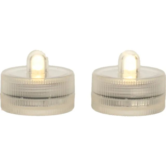 Ideas 4 Seasons Ideas4seasons LED waxinelichtjes/theelichtjes voor onder water - set van 2x - warm wit - zinkend