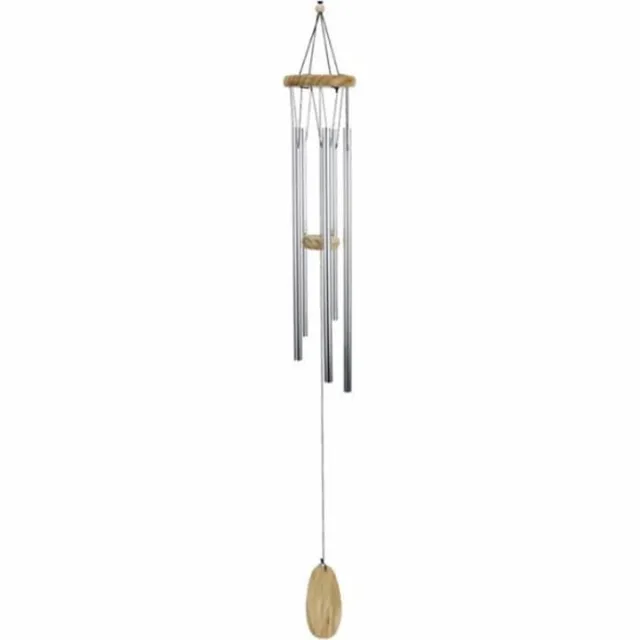 Yogi & Yogini Windorgel Vier Staafjes en hout - 38 cm wit
