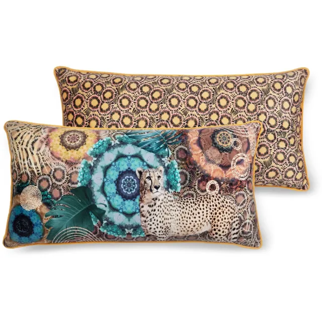Hip Leuke Sierkussen Zenta - 30x60 cm - Velvet Look & Feel - Omkeerbaar Bruin