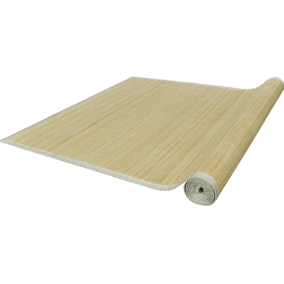 vidaXL Tapijt rechthoekig 150x200 cm bamboe naturel