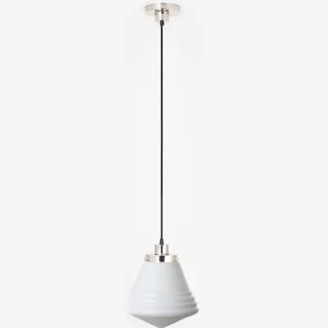 Coloured by Art Hanglamp aan snoer Luxe School Medium 20's Nikkel - Art Deco Trade