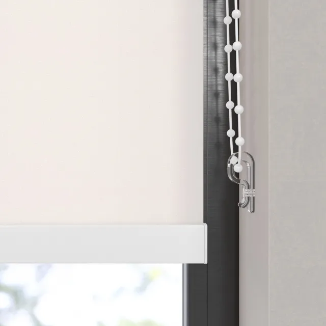 Dutchblinds Rolgordijn - lichtdoorlatend - Sneeuw Wit - 155x275cm - Raamdecoratie op maat