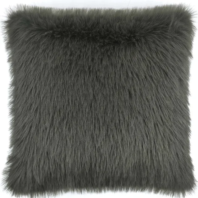 Heckettlane Perle Sierkussen - Fake Fur - 48x48 cm - Grijs