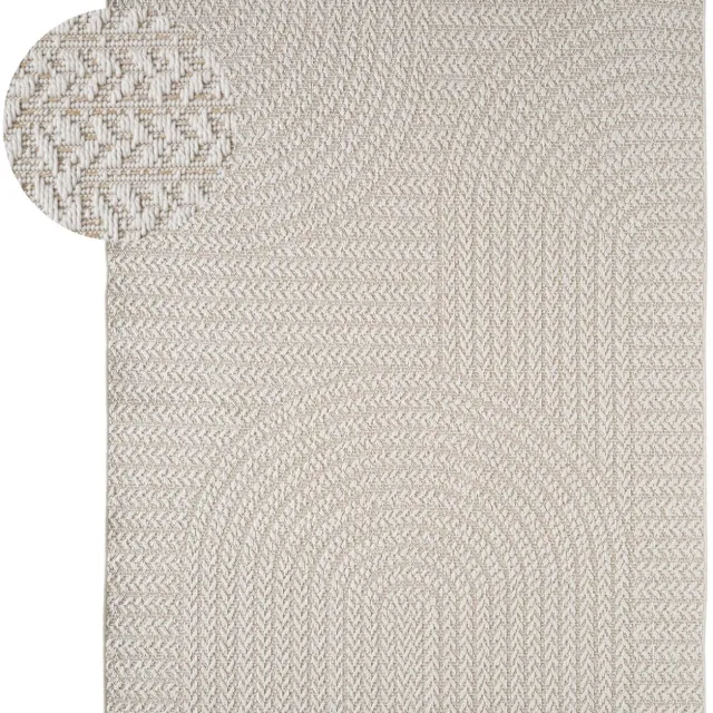 TT Home Buitenkleed - Boho regenboog - Crème - 80 x 150 cm natur