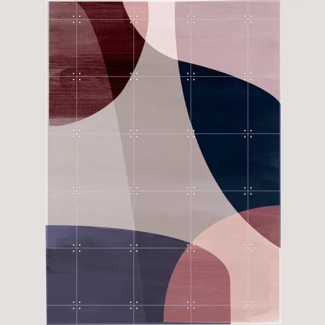 IXXI Graphic 196Y, Mareike Böhmer - 100 x 140 cm - Grote wanddecoratie en posters - Geometrische Kunst, Grafisch Ontwerp, Art Deco, Abstract Roze / Warme kleuren