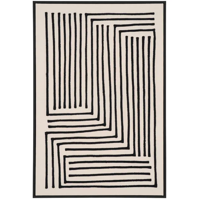 Nest of Nora Canvas schilderij - Wanddecoratie 60x90 cm - Zwart/Beige