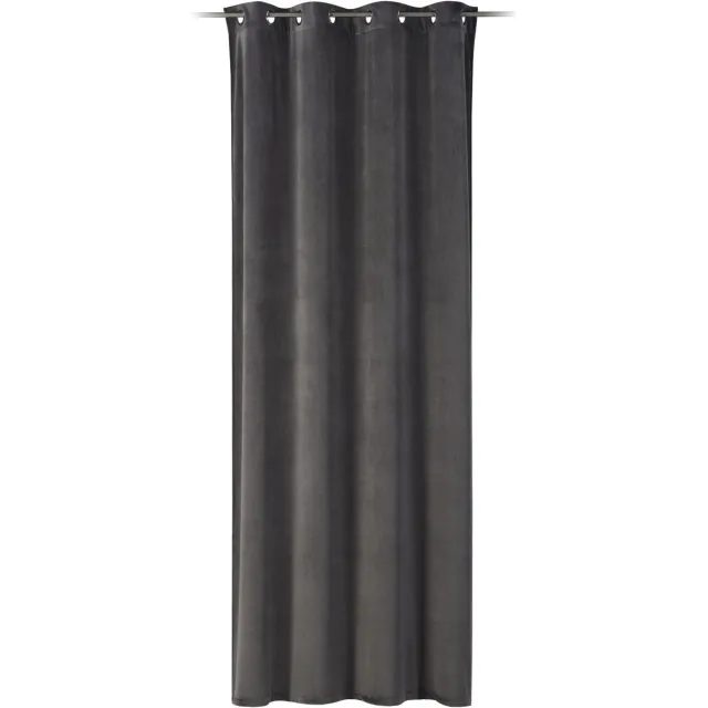 Elbersdrucke Gordijn met oogjes Odeon 255x140 cm grijs velvet Grau