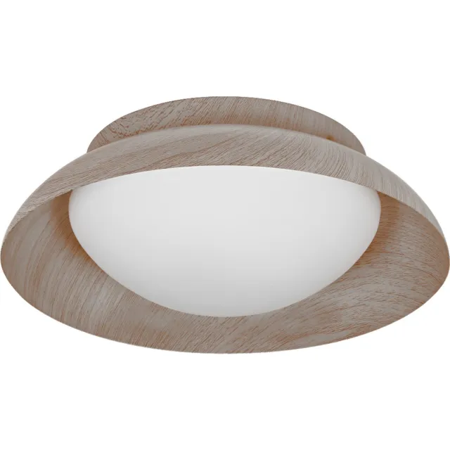 LEDVANCE ORBIS MILAN plafondlamp 305mm, houtkleur, 2XE27 Hout decor