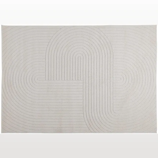 vidaXL Binnen- - en - buitenkleed - PALMERAS - Crème - 140 - x - 200 - cm - Polyester