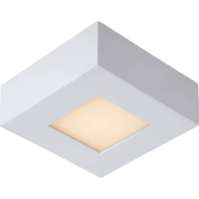 Lucide BRICE-LED - Plafonnière (Plafondlamp) Badkamer - LED Dimbaar - 1x8W 3000K - IP44 - Wit