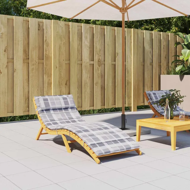 vidaXL Zon Loungerkussen Oxford Stof Meerkleurig 180 x 60 x 4 cm grijs