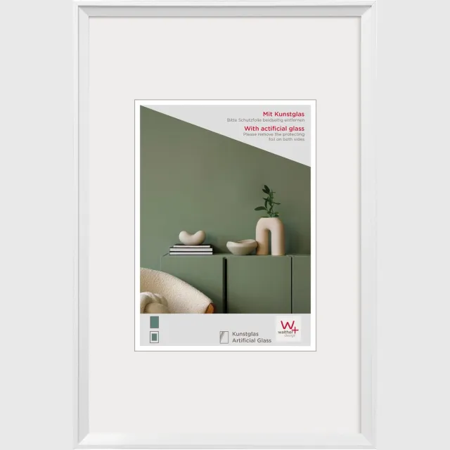 Walther Desire - Kunststof lijst - Fotoformat 30x40 cm - Kunstglas - Wit