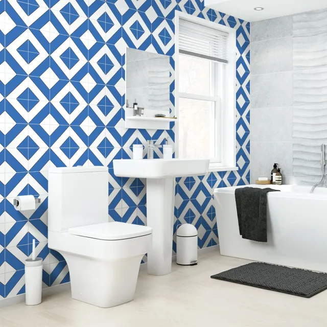 Ambiance Sticker Zelfklevende tegelmuurstickers voor keuken en badkamer - 60 Azulejos Pascaul tegelstickers - 60 stickers 15x15cm Multi color