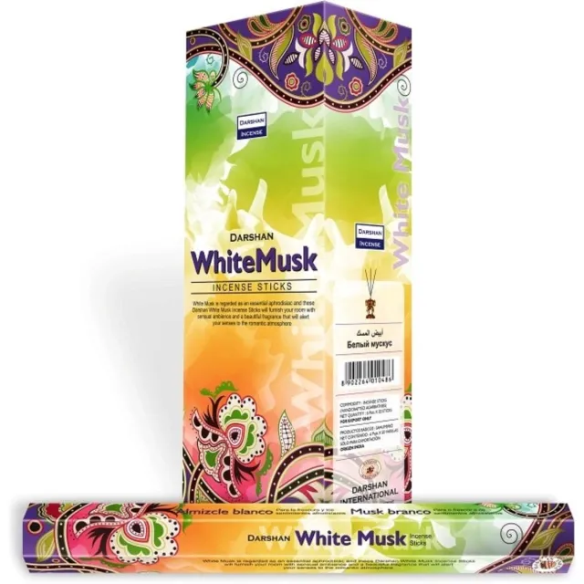 Darshan Wierook White Musk (6 pakjes) Multicolor