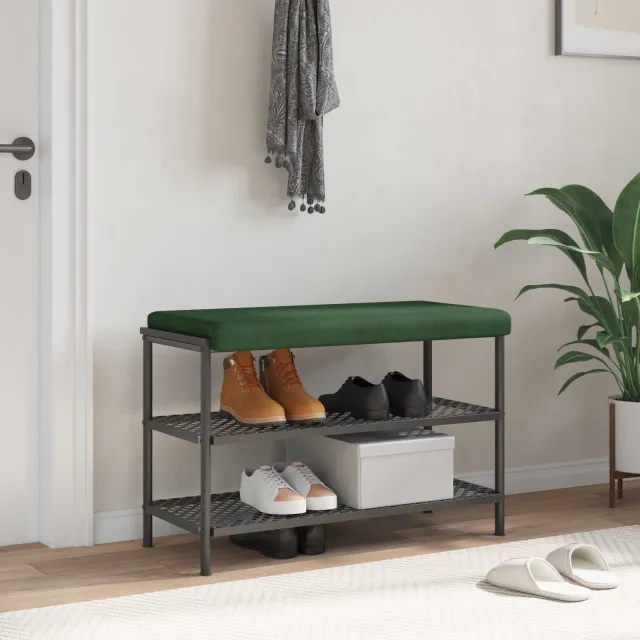 vidaXL Bankkussen corduroy Donkergroen Diepte 35 cm groen