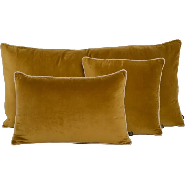 Haomy New Delhi kussen fluweel gold 55x110 cm Goud