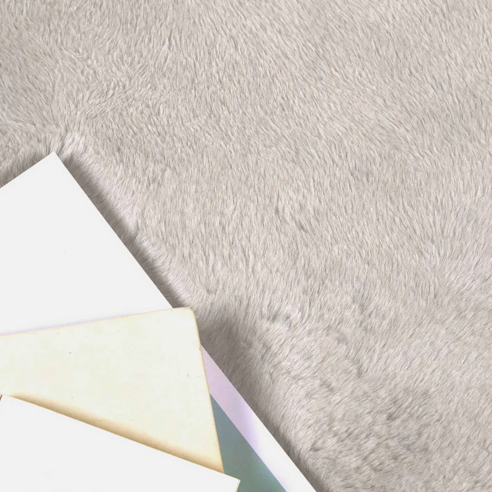 vidaXL Antislip vloerkleed van imitatie konijnenbont OLITE Beige, foto 4