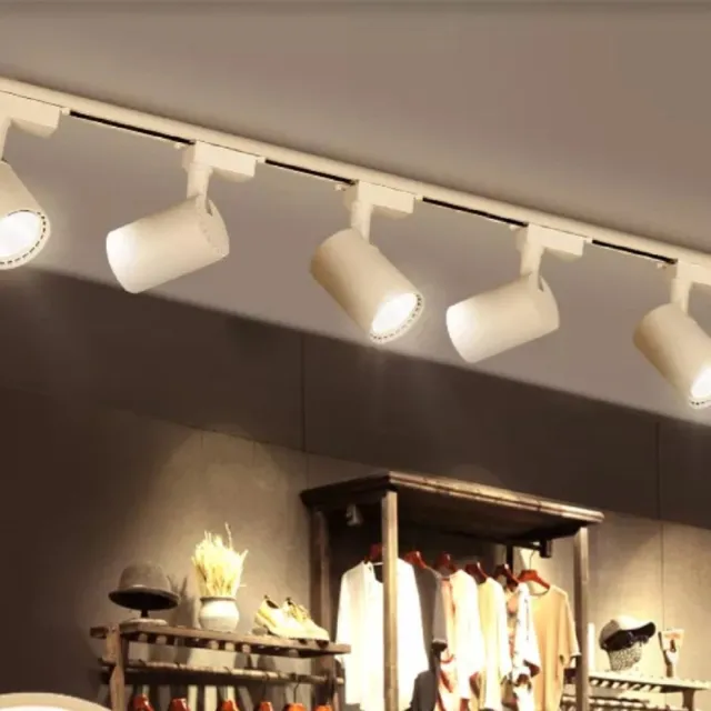 BRAYTRON Rail verlichting set van 5 Rail Armatuur met GU10 Fitting - 5 x 5w Led - L:2m - Wit