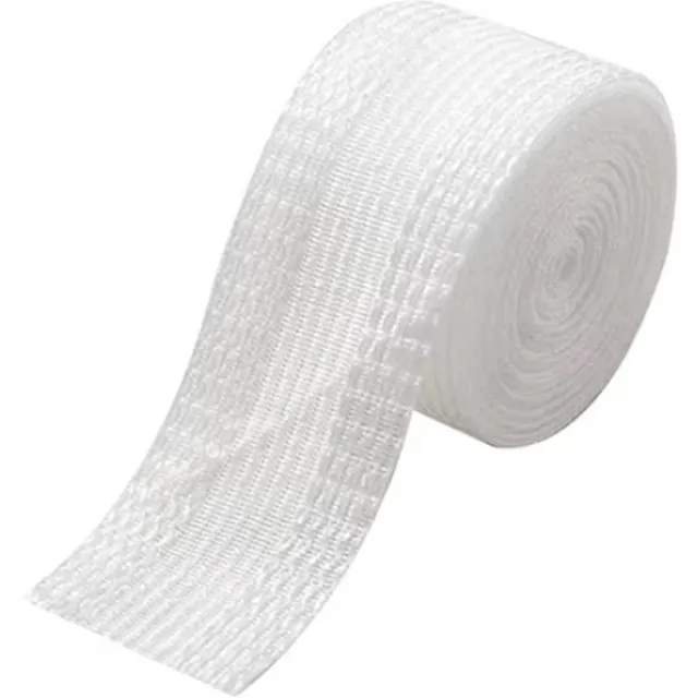 FSW-Products Strijkband - Gordijnband - 200 cm lang - 2.5 cm breed - Inkorten Gordijnen - Zoomband instrijkbaar - Kantenband - Plooiband - Omzomen Wit
