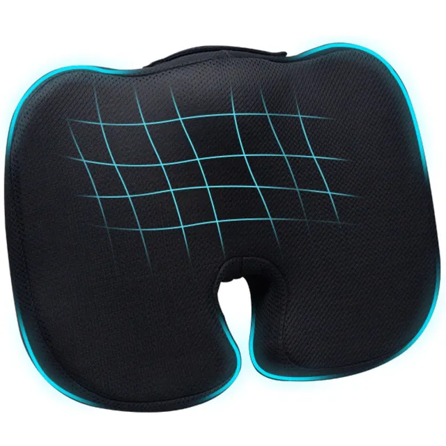 Perbodi Zitkussen Orthopedisch Zwart Extra Support - Stuitkussen - Donutkussen - Traagschuim - Orthopedische zitkussen