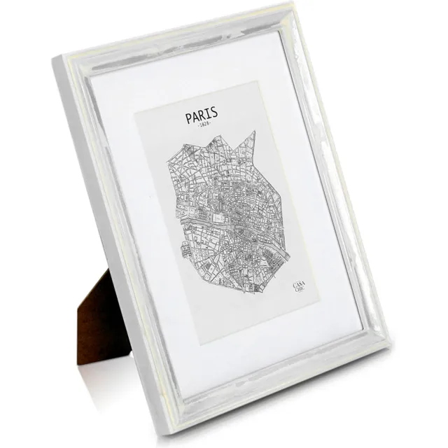 Casa Chic Lancaster fotolijst rechthoekig 24,8 x 19,3 cm foto's passe-partout hout Wit